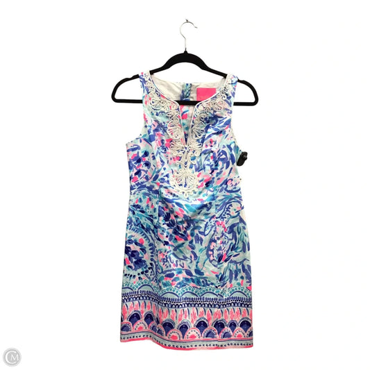 Dress Designer By Lilly Pulitzer In Blue & Pink, Size: 0