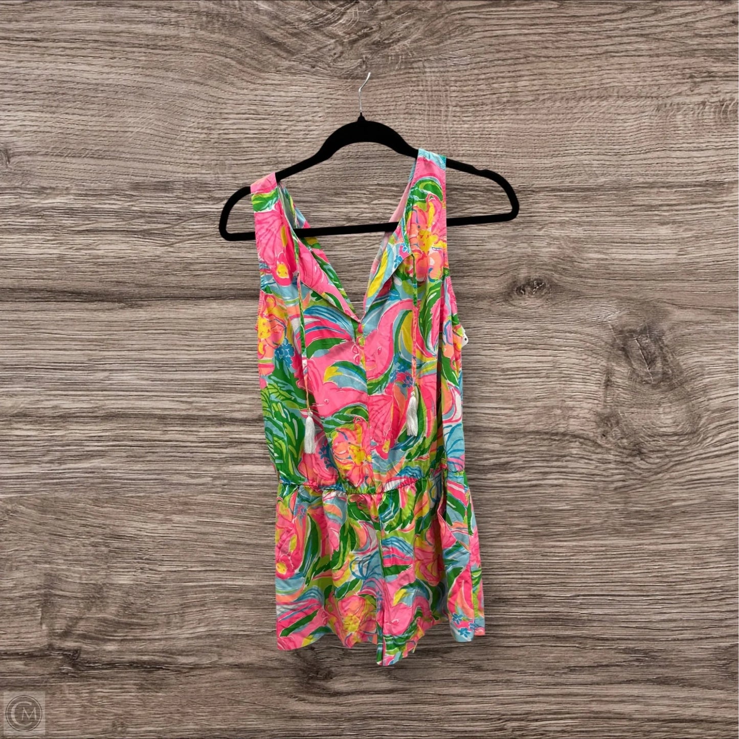 Dress Designer By Lilly Pulitzer In Green & Pink, Size: 8