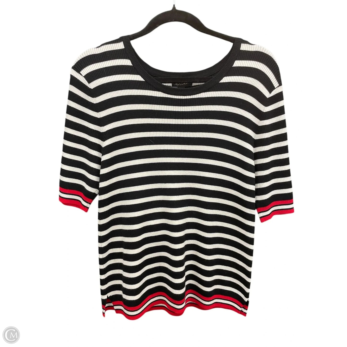 Sweater Short Sleeve By Clothes Mentor In Striped Pattern, Size: Xl