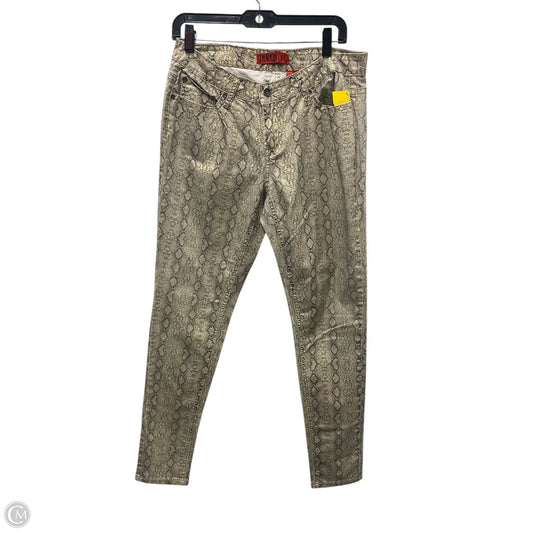 Jeans Skinny By Zana Di In Snakeskin Print, Size: 14