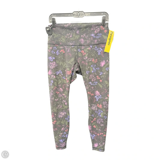 Athletic Leggings By Lululemon In Floral Print, Size: 10