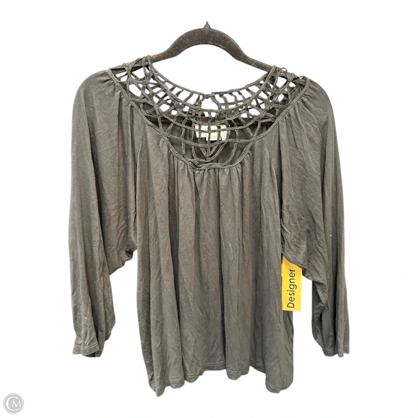 Top 3/4 Sleeve By Anthropologie In Black, Size: M