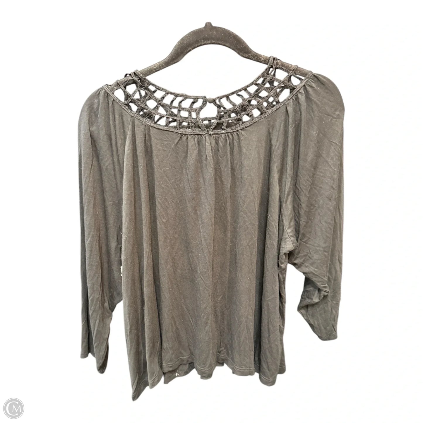 Top 3/4 Sleeve By Anthropologie In Black, Size: M