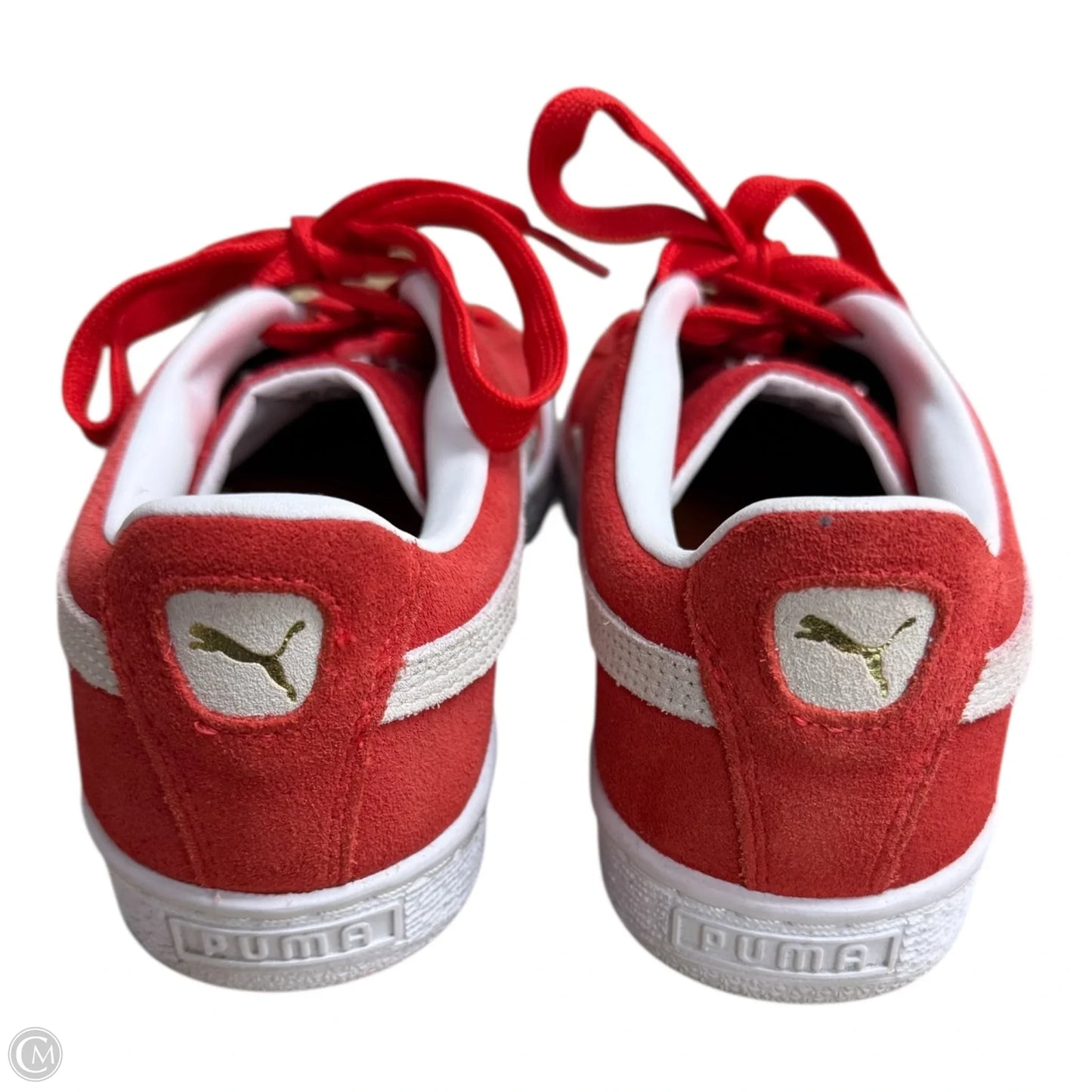 Shoes Sneakers By Puma In Red & White, Size: 6.5