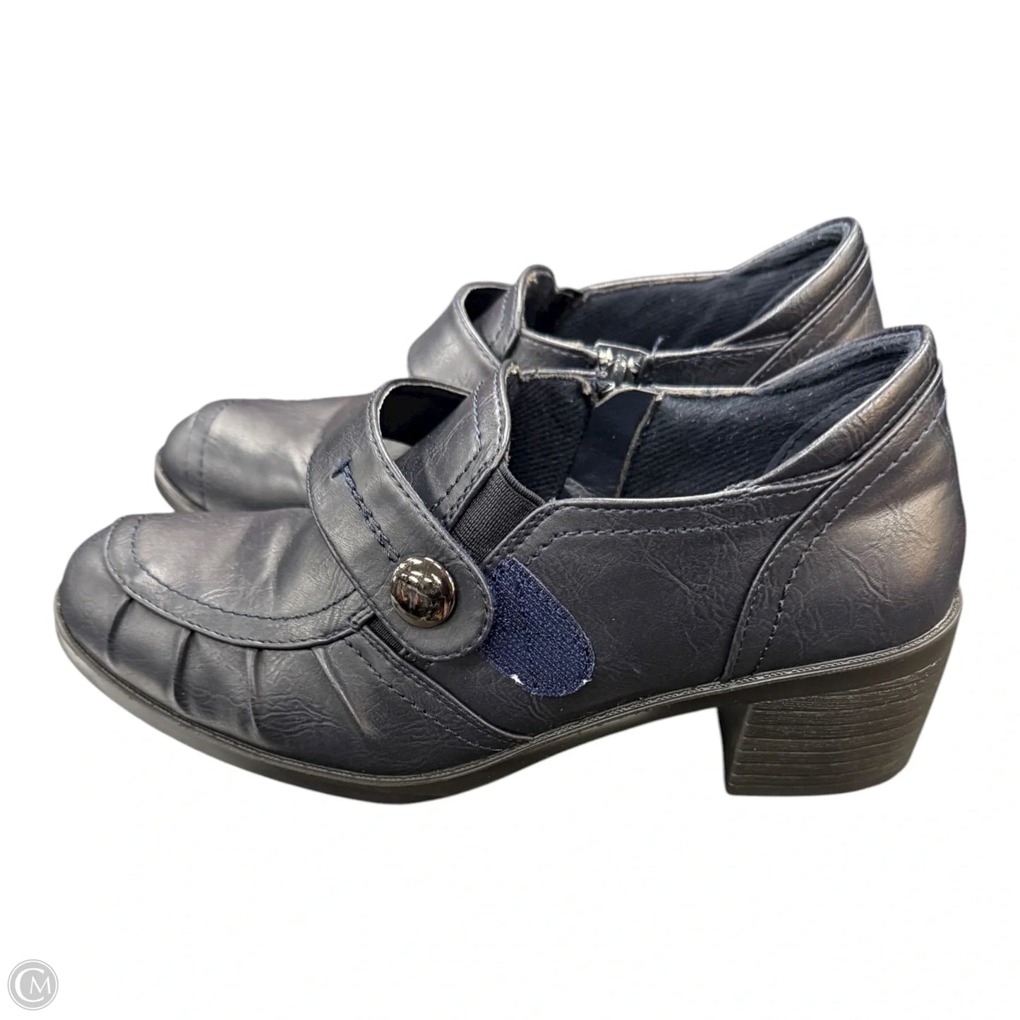 Shoes Heels Block By Easy Street In Blue, Size: 9.5