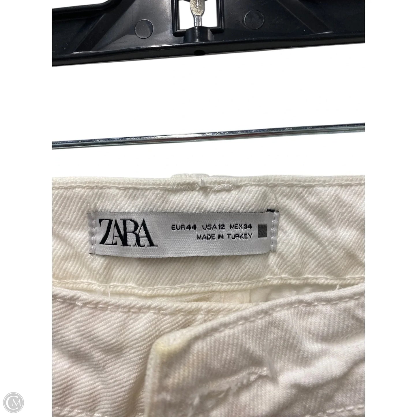 Jeans Wide Leg By Zara In Cream, Size: 12