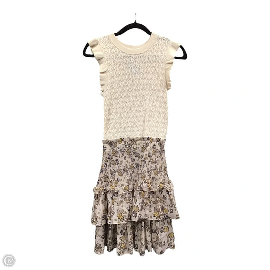 Dress Casual Midi By Current Air In Brown & Tan, Size: Xs