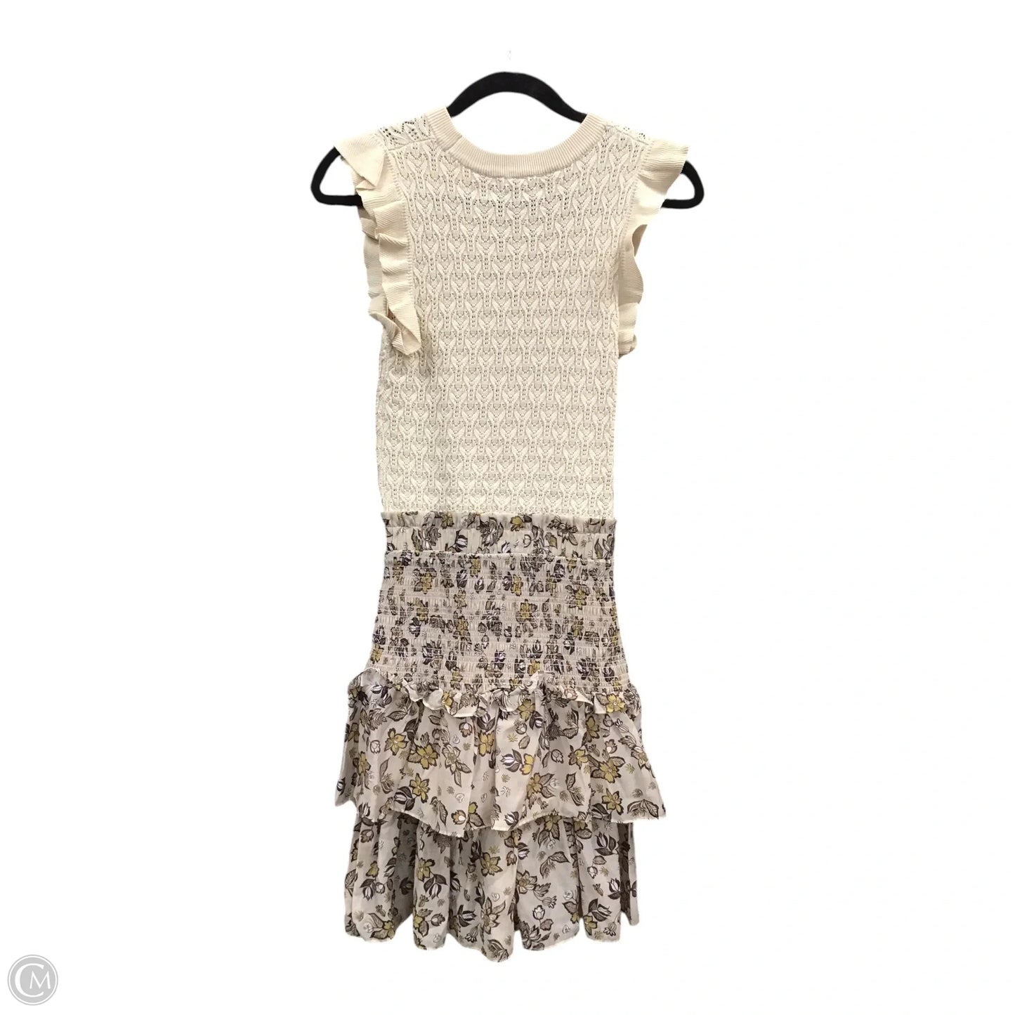 Dress Casual Midi By Current Air In Brown & Tan, Size: Xs