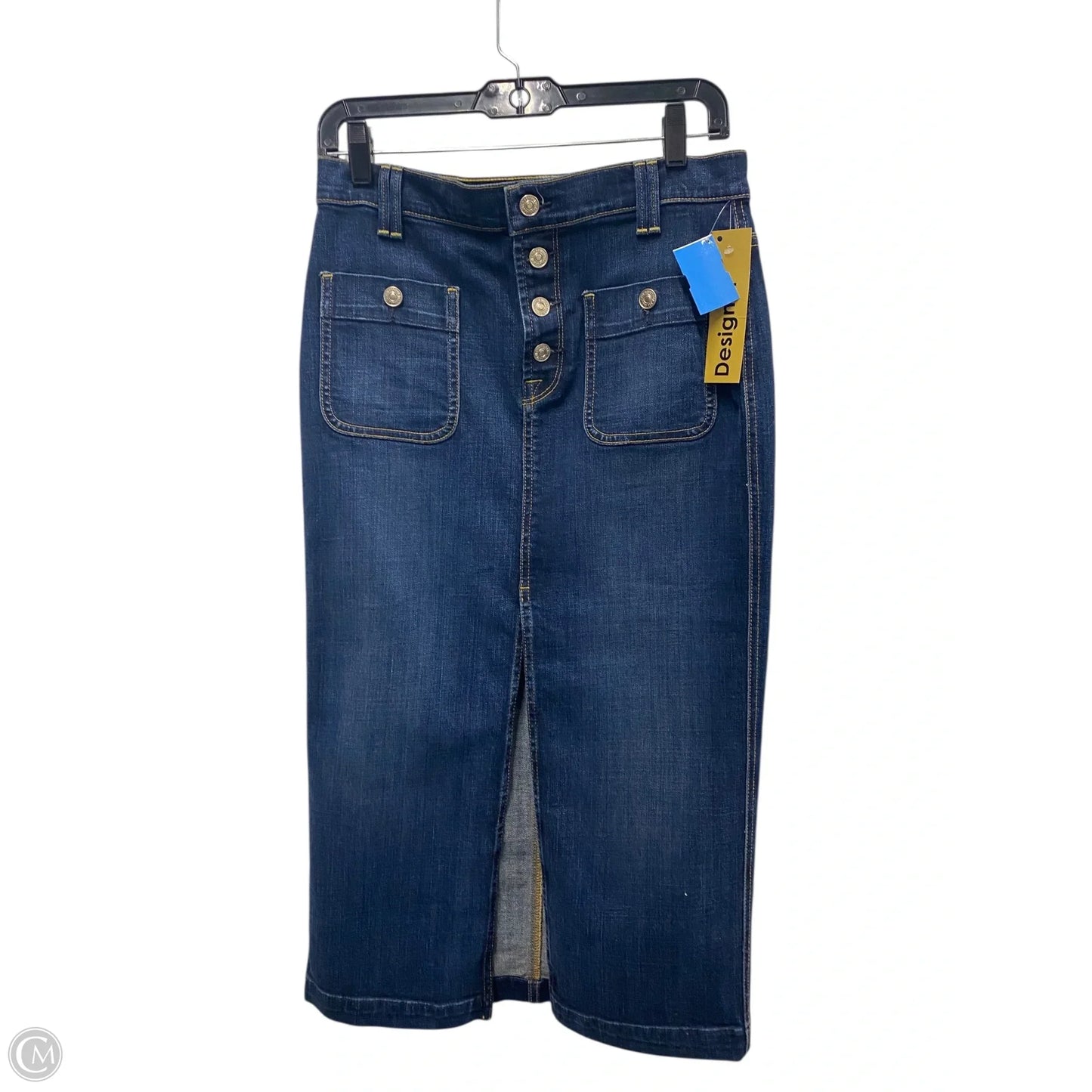 Skirt Midi By 7 For All Mankind In Blue, Size: 10