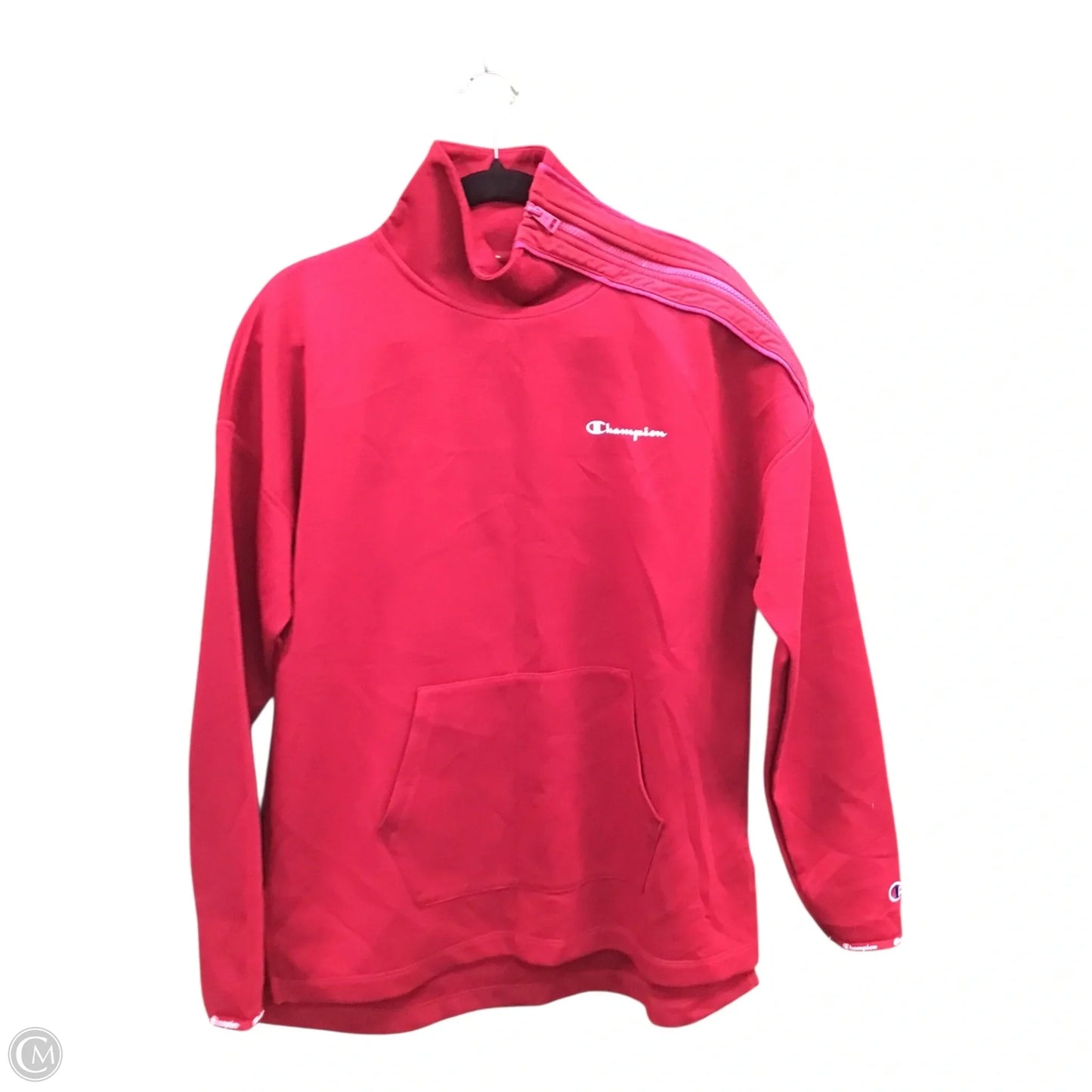 Athletic Sweatshirt Collar By Champion In Red, Size: M
