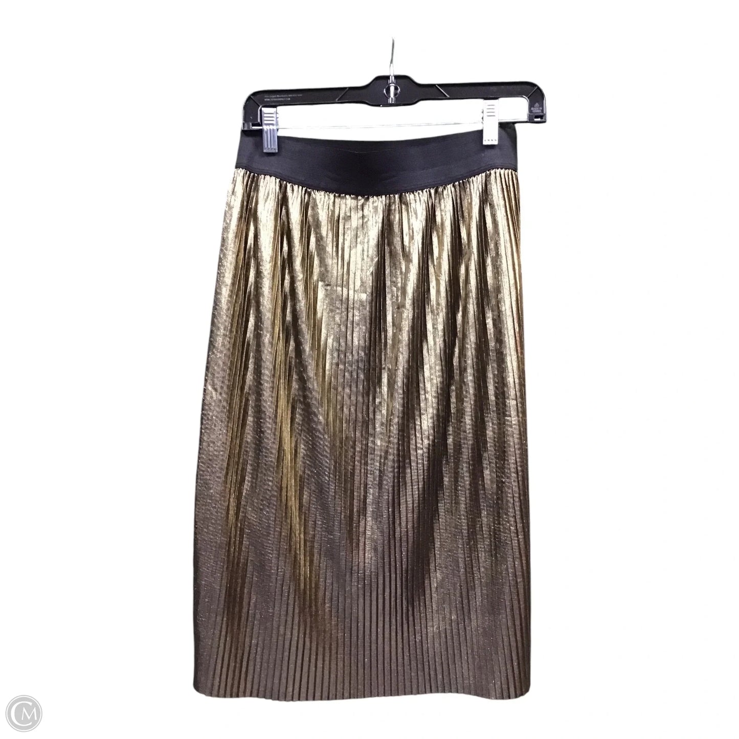 Skirt Midi By Forever 21 In Black & Gold, Size: S