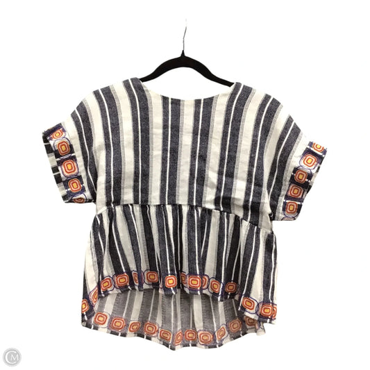 Top Short Sleeve By Maeve In Striped Pattern, Size: M