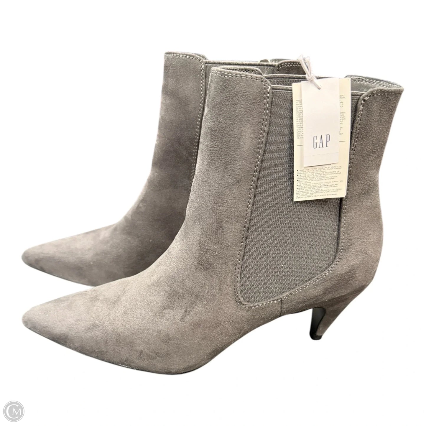 Boots Ankle Heels By Gap In Grey, Size: 8