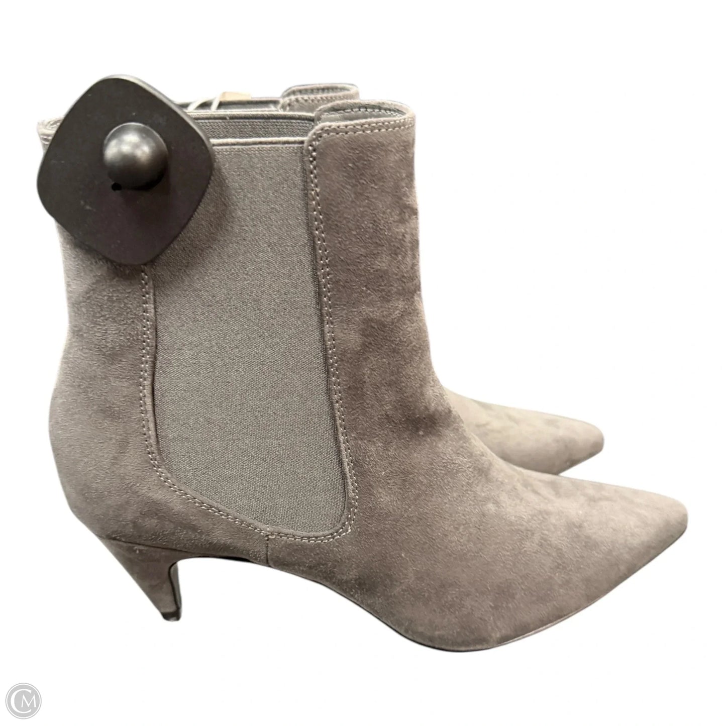 Boots Ankle Heels By Gap In Grey, Size: 8