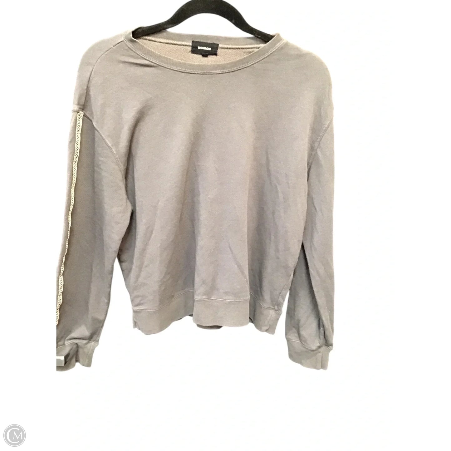 Sweatshirt Crewneck By Monrow In Grey, Size: S
