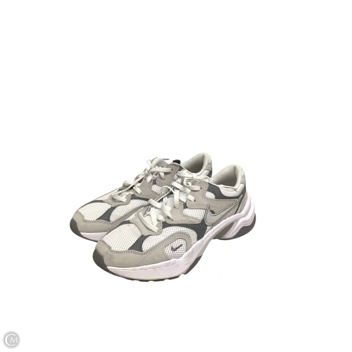 Shoes Athletic By Nike In Grey & White, Size: 8