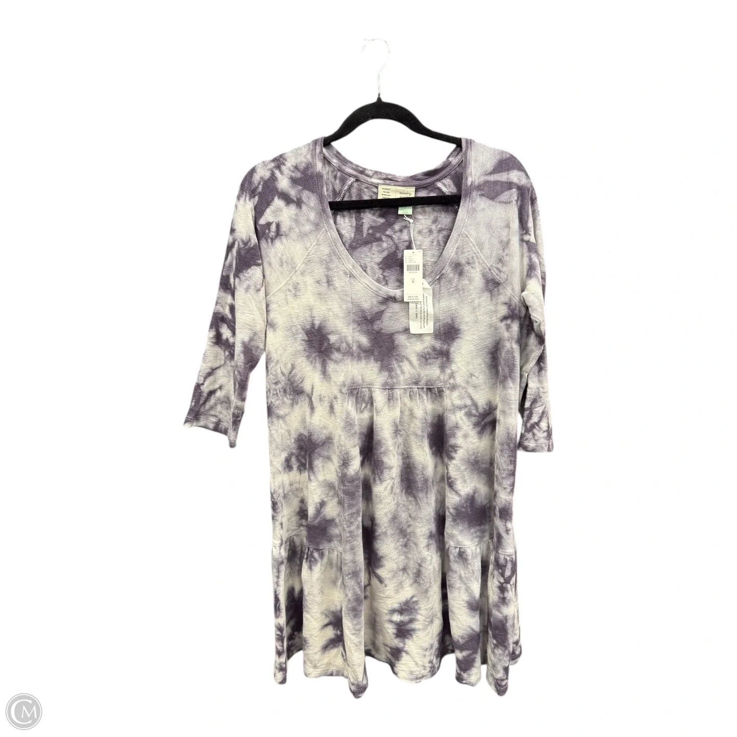 Dress Casual Short By Saturday/sunday In Cream & Purple, Size: M