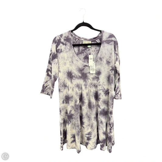 Dress Casual Short By Saturday/sunday In Cream & Purple, Size: M