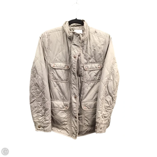 Jacket Puffer & Quilted By Thread And Supply In Tan, Size: M