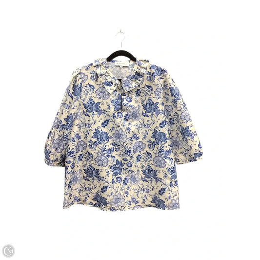 Blouse 3/4 Sleeve By Tuckernuck In Floral Print, Size: Xl