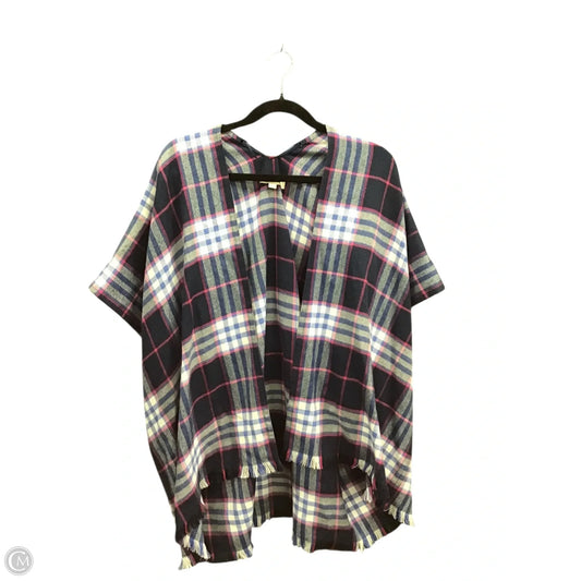 Poncho By Loft In Plaid Pattern, Size: Xs