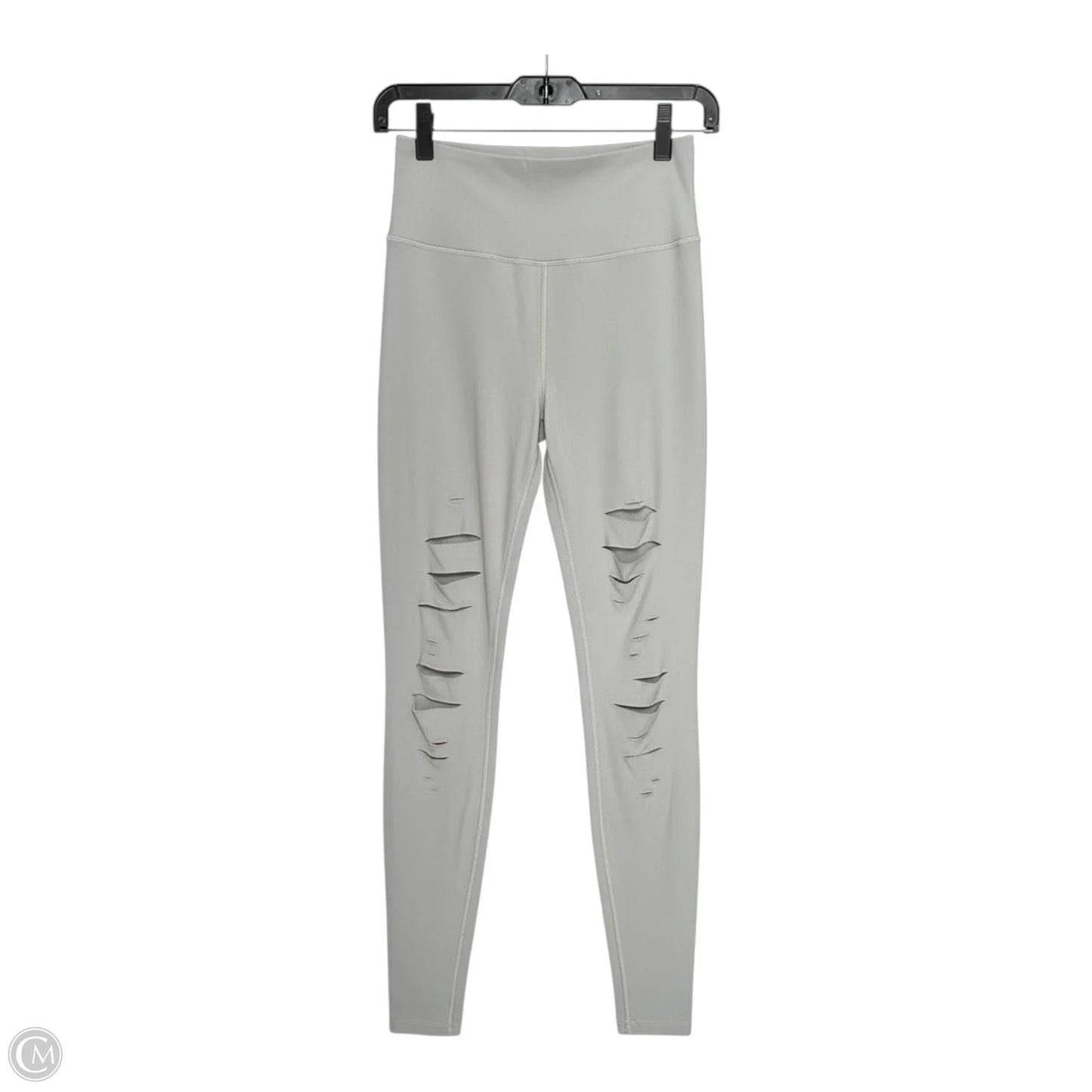Athletic Leggings By Alo In Grey, Size: S
