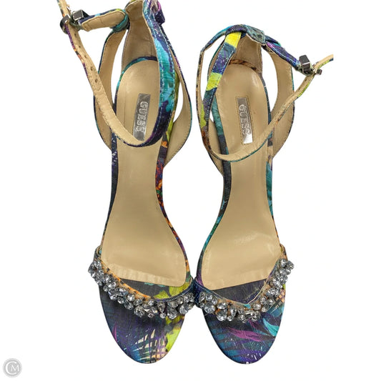 Shoes Heels Stiletto By Guess In Multi-colored, Size: 9.5