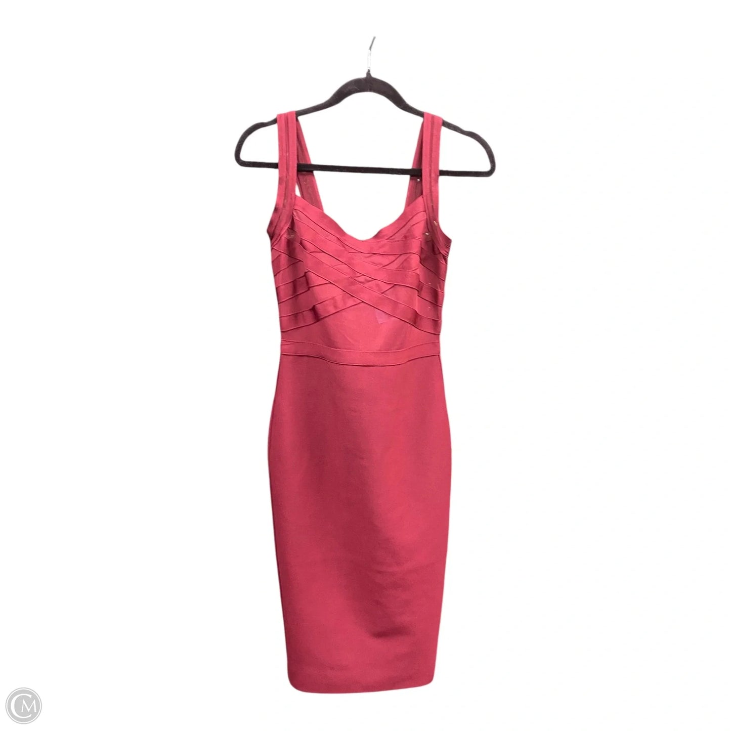 Dress Party Midi By Fashion Nova In Maroon, Size: S