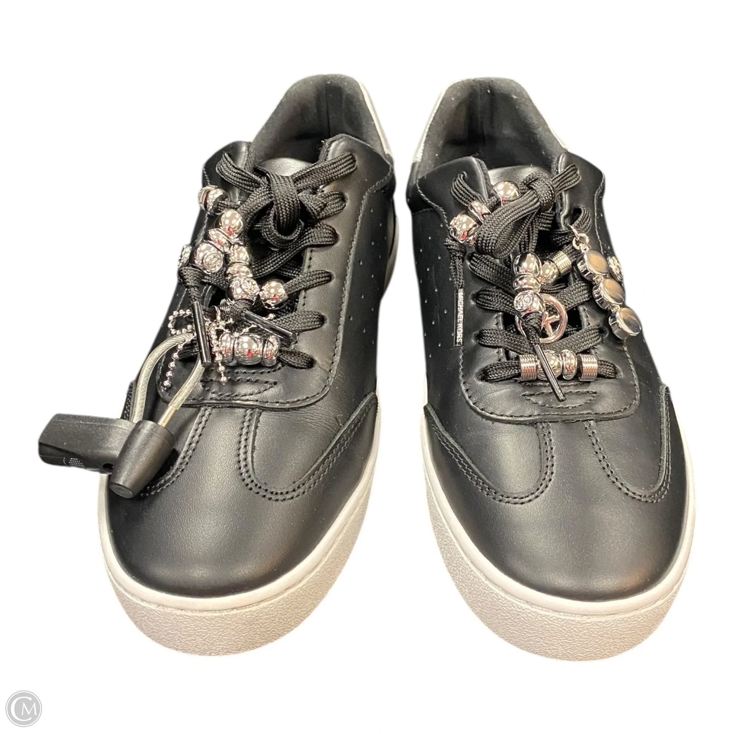 Shoes Sneakers By Michael By Michael Kors In Black & Silver, Size: 8.5