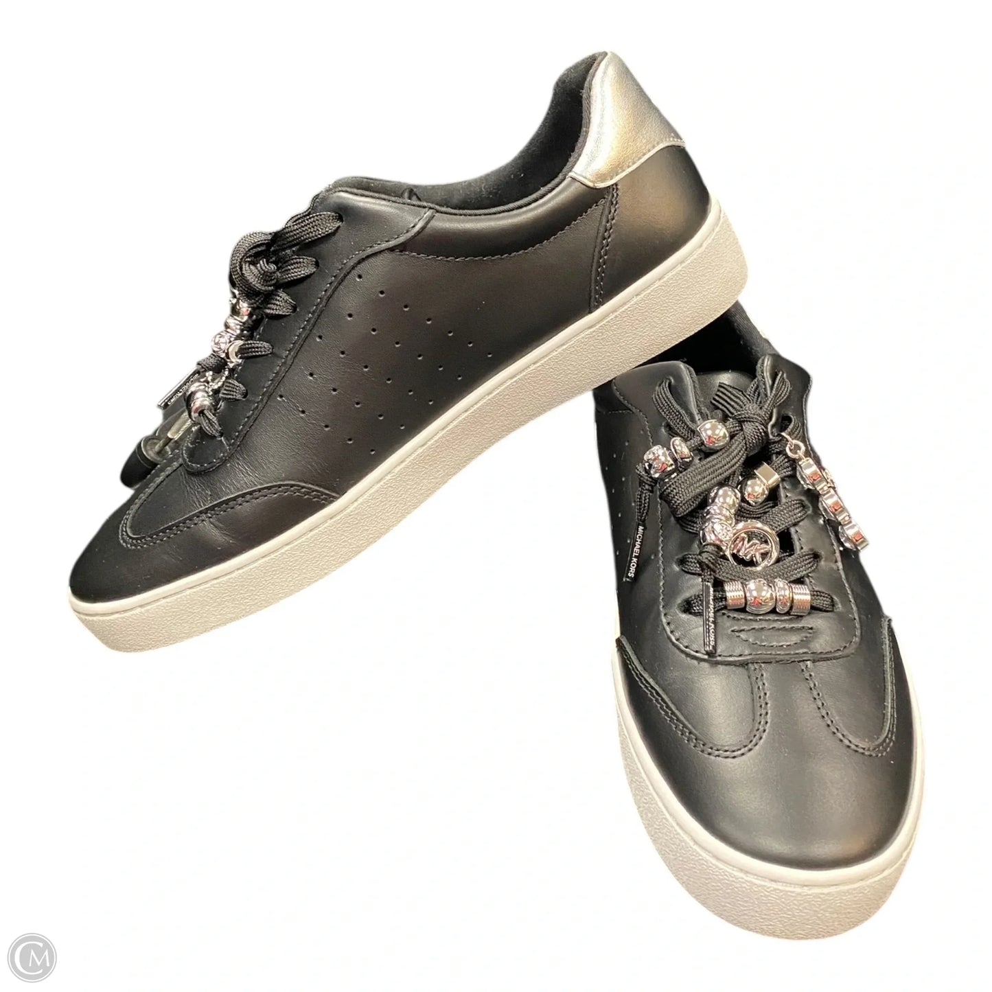 Shoes Sneakers By Michael By Michael Kors In Black & Silver, Size: 8.5