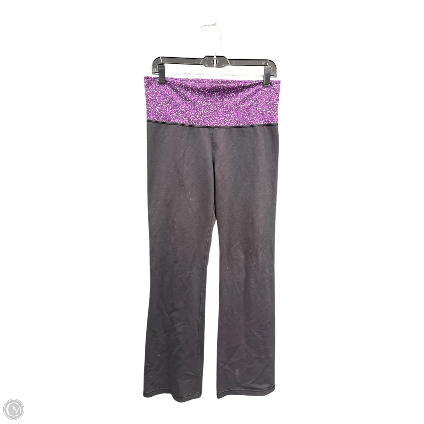 Athletic Pants By Lululemon In Black & Purple, Size: 12