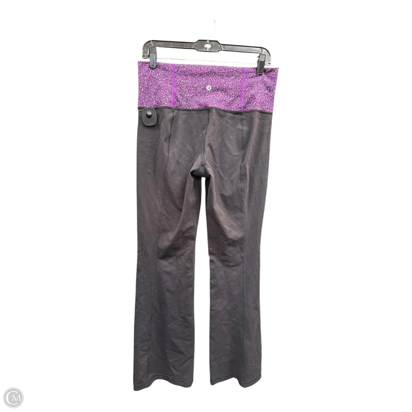 Athletic Pants By Lululemon In Black & Purple, Size: 12