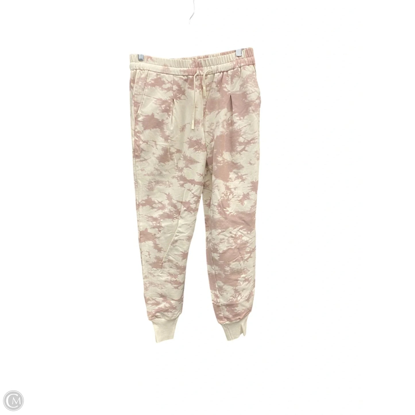 Pants Lounge By Varley In Cream & Pink, Size: M