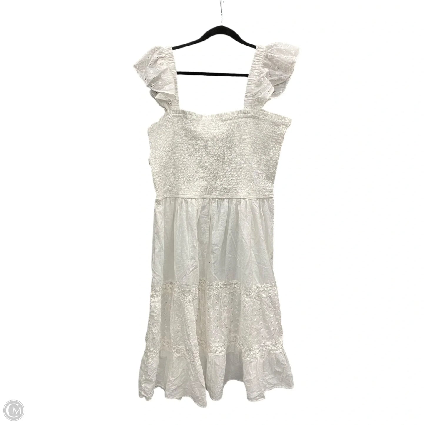 Dress Casual Midi By Clothes Mentor In Cream, Size: 3x