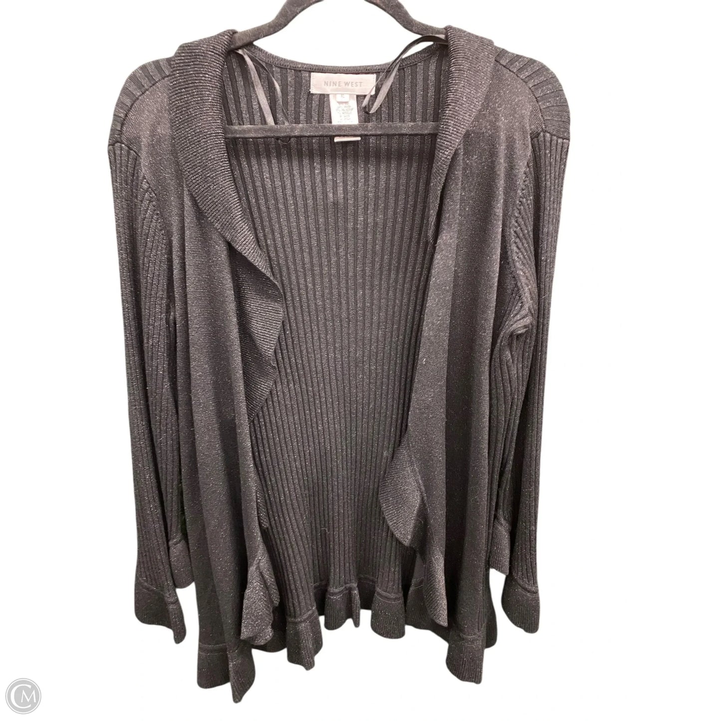 Cardigan By Nine West In Black & Silver, Size: Xl