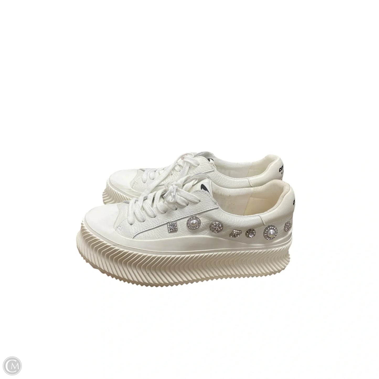 Shoes Sneakers By Sam Edelman In Silver & Yellow, Size: 8