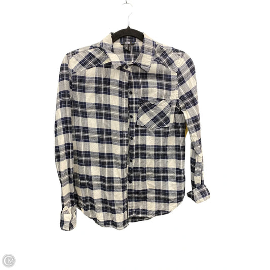 Top Long Sleeve By Paige In Plaid Pattern, Size: Xs