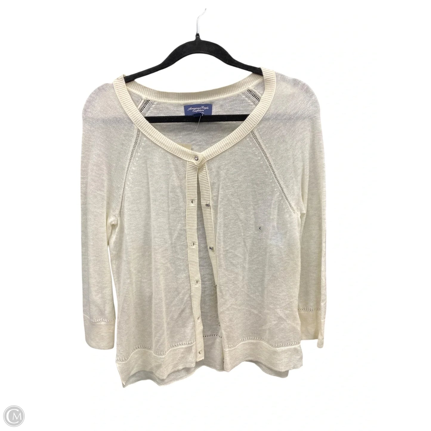 Cardigan By American Eagle In Cream, Size: L