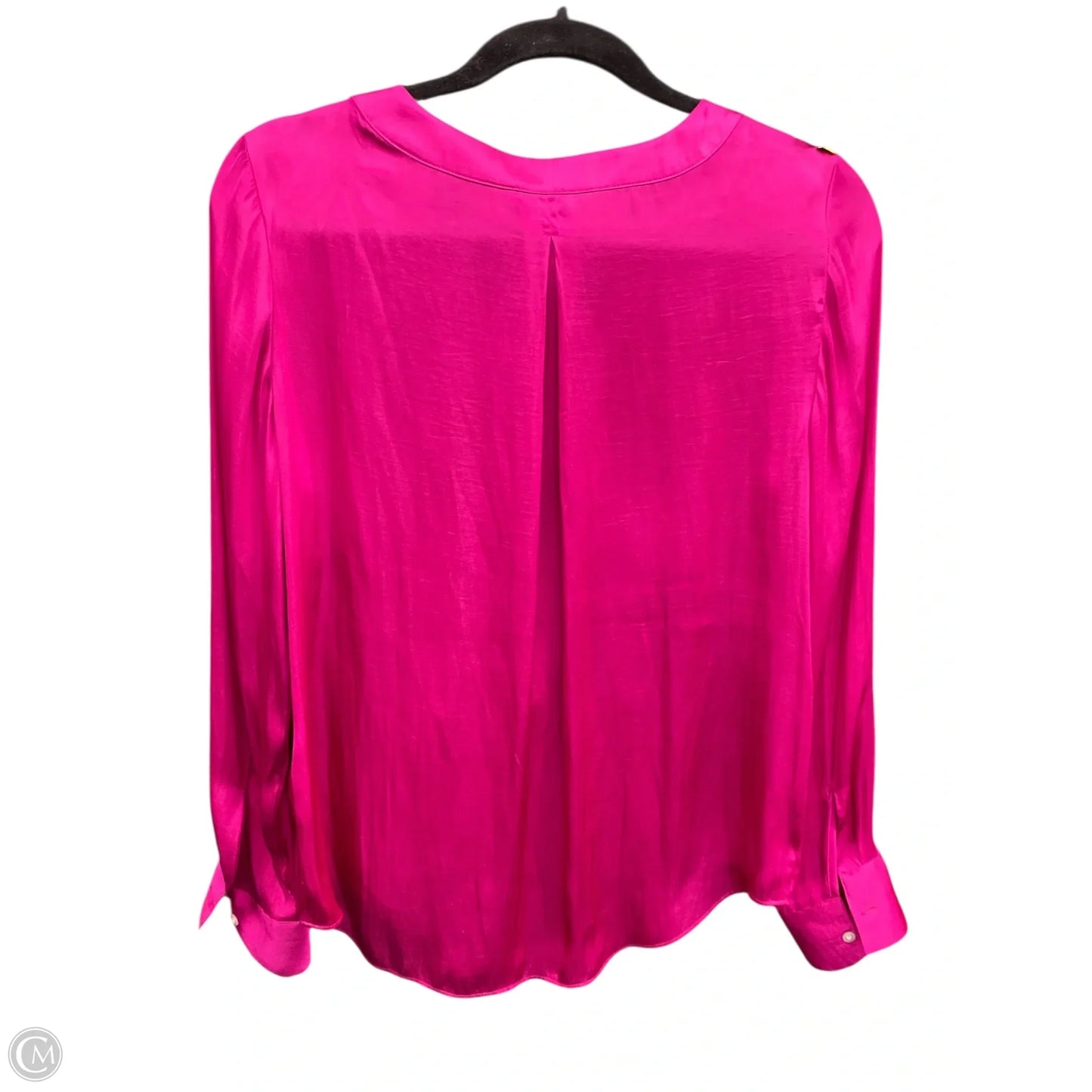 Blouse Long Sleeve By Banana Republic In Pink, Size: S