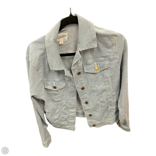 Jacket Denim By Universal Thread In Striped Pattern, Size: S
