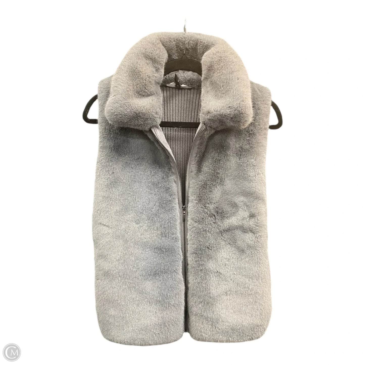 Vest Faux Fur & Sherpa By White House Black Market In Grey, Size: S