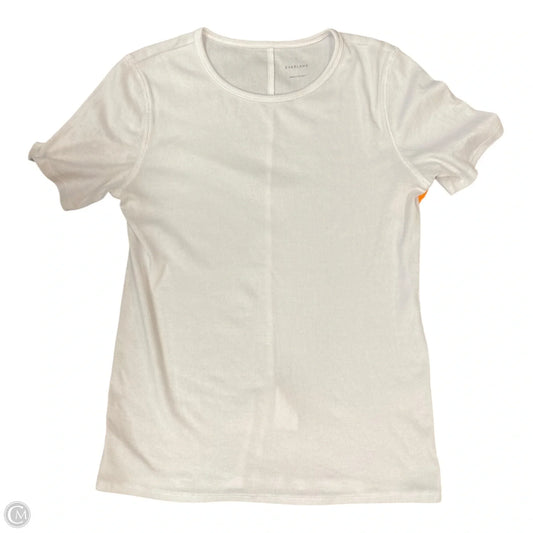 Top Short Sleeve By Evereve In White, Size: L
