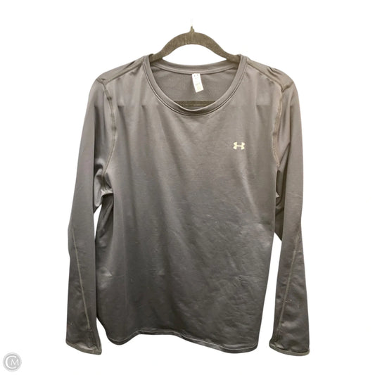 Athletic Top Long Sleeve Crewneck By Under Armour In Black, Size: 1x