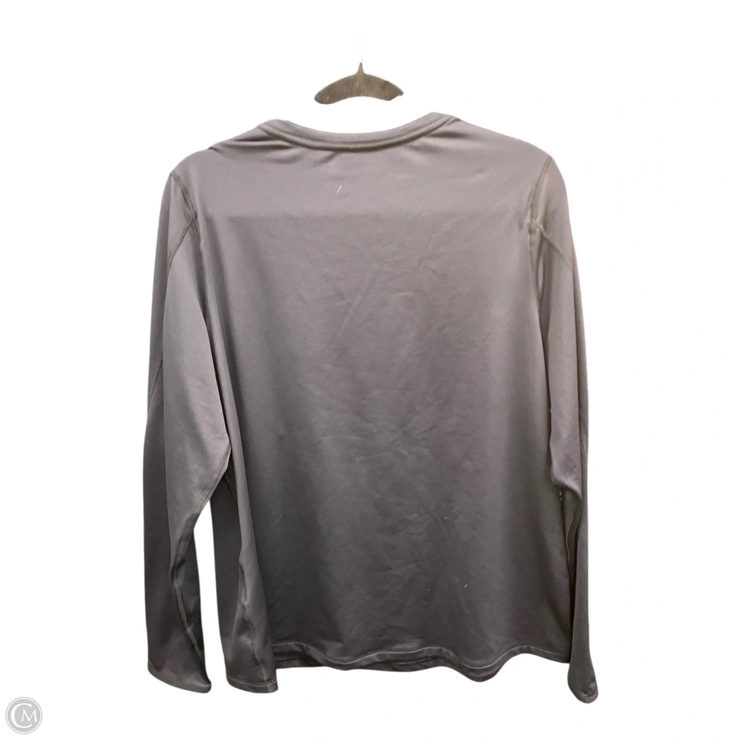 Athletic Top Long Sleeve Crewneck By Under Armour In Black, Size: 1x