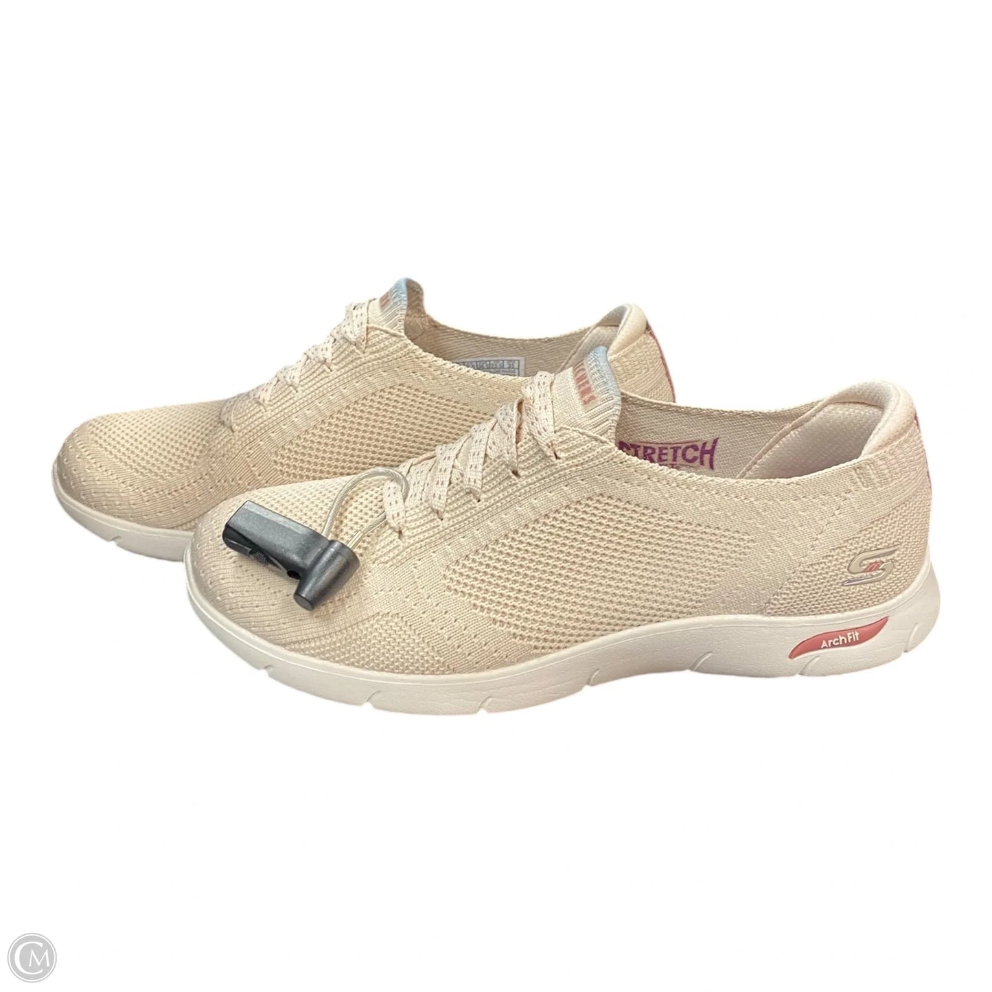 Shoes Athletic By Skechers In Cream & Grey, Size: 6