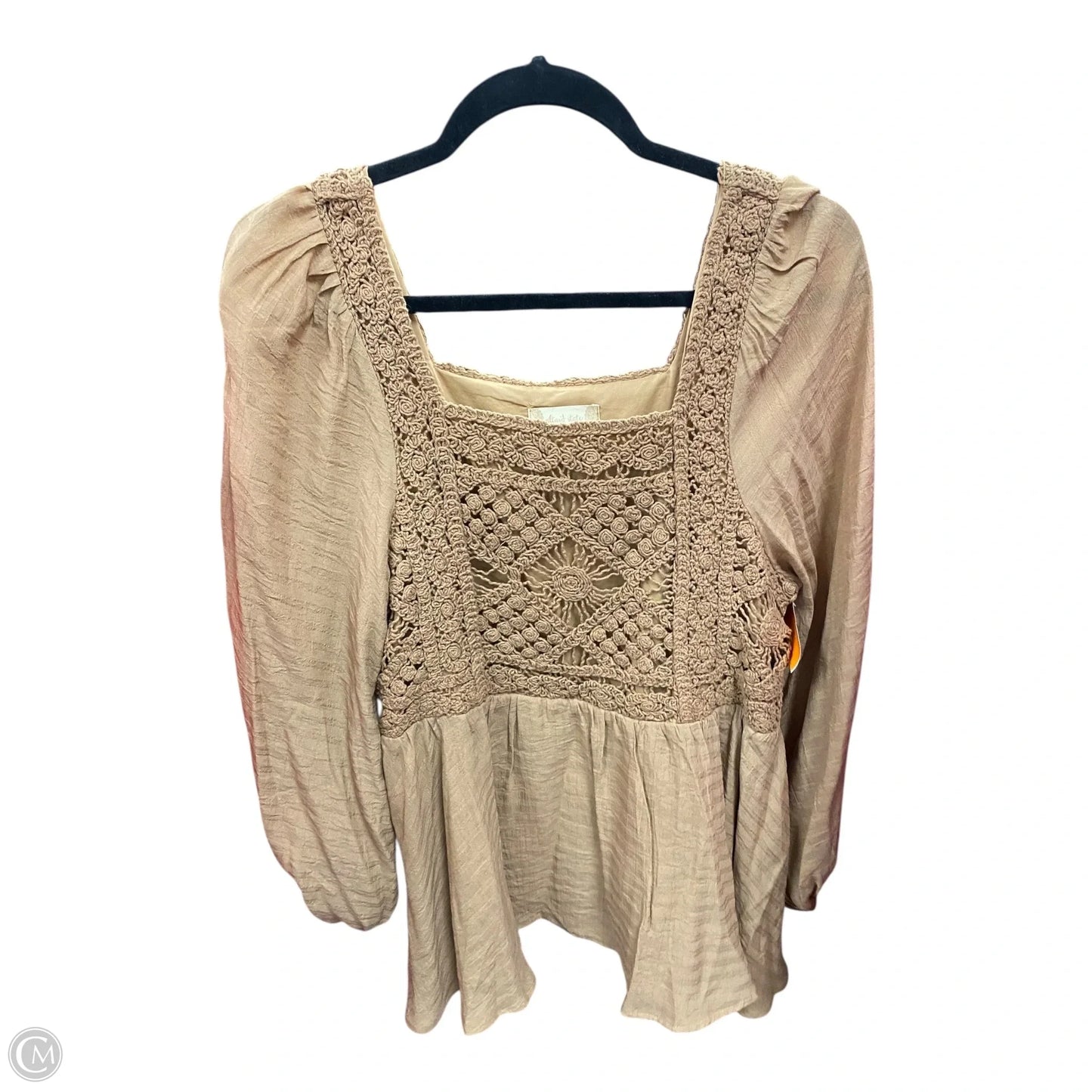Top Long Sleeve By Altard State In Tan, Size: L