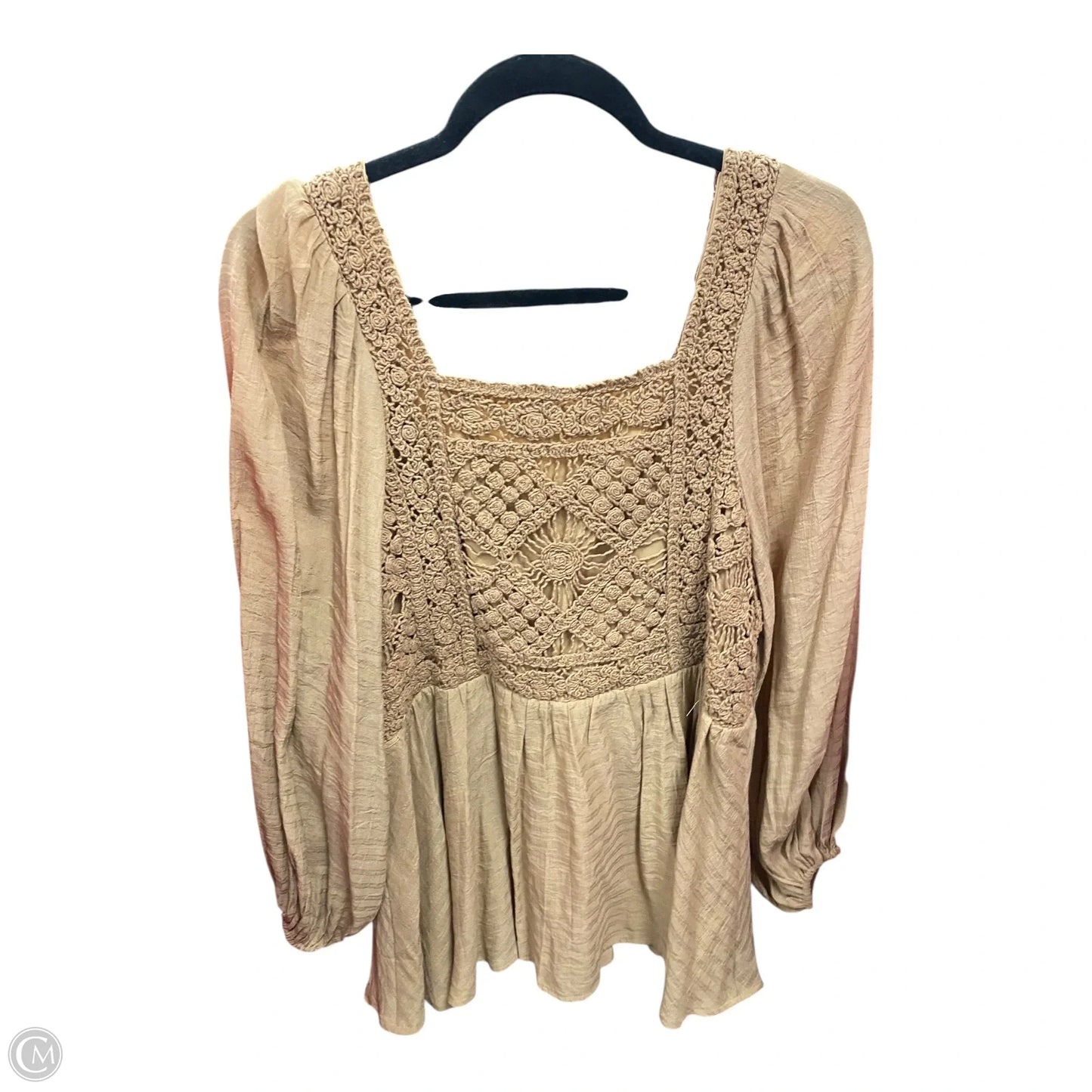 Top Long Sleeve By Altard State In Tan, Size: L