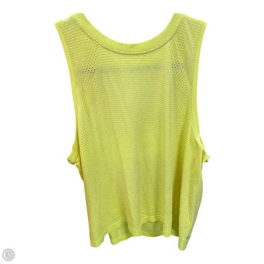 Athletic Tank Top By Lululemon In Yellow, Size: 12