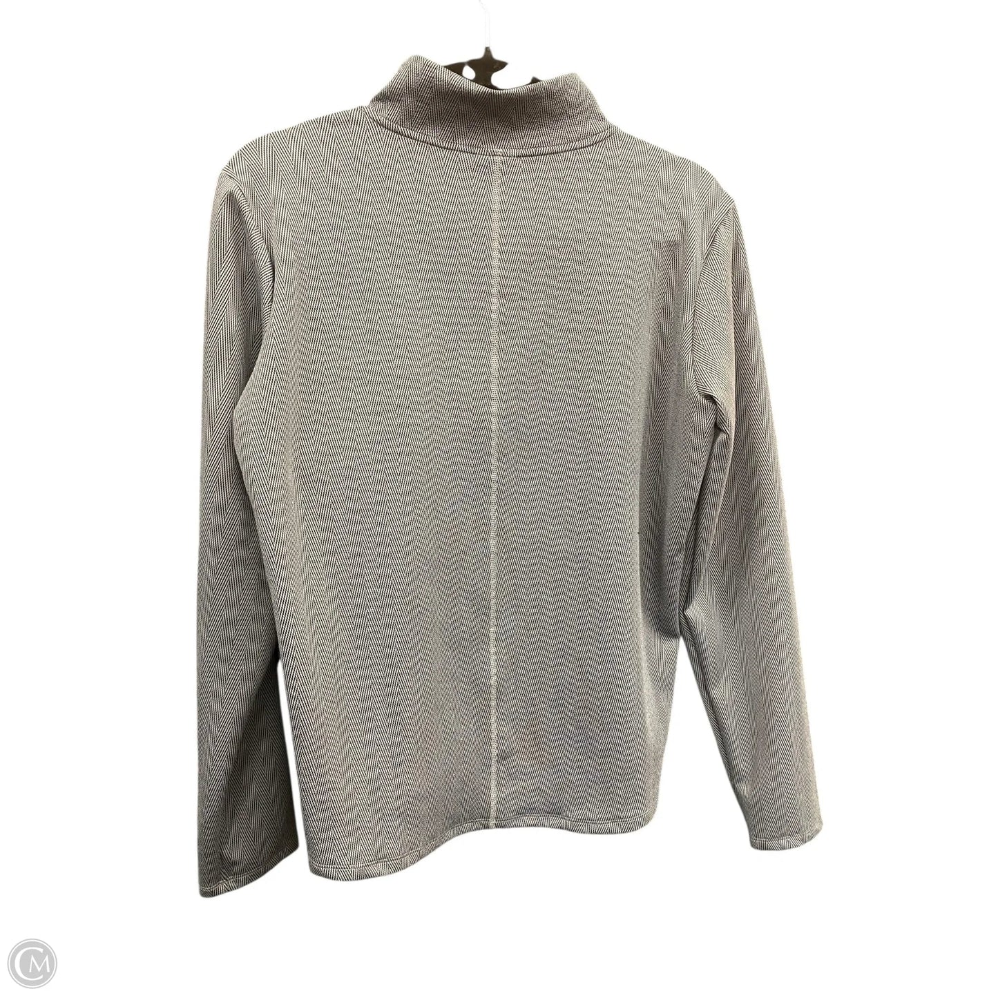 Athletic Jacket By Nike Apparel In Black & Grey, Size: L