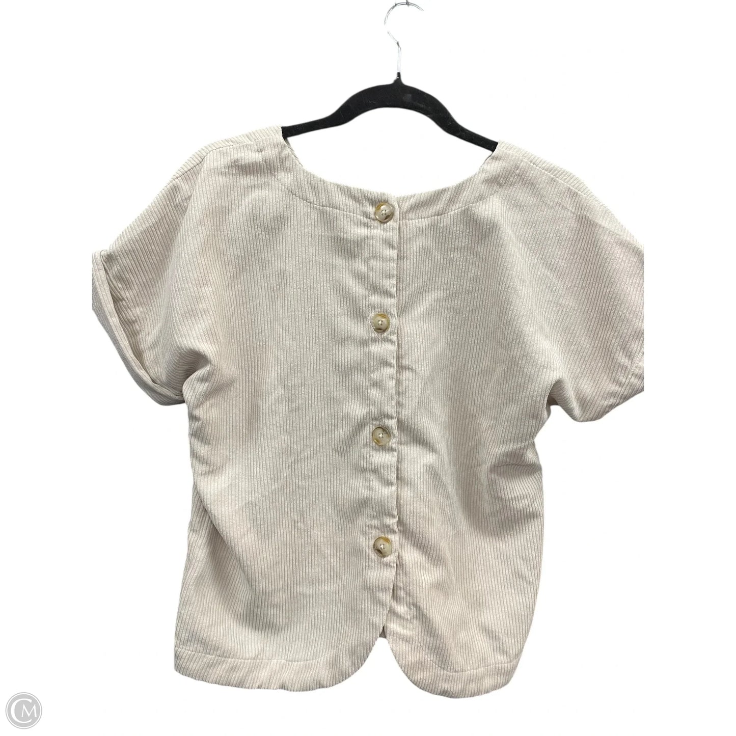 Top Short Sleeve By Madewell In Tan, Size: S